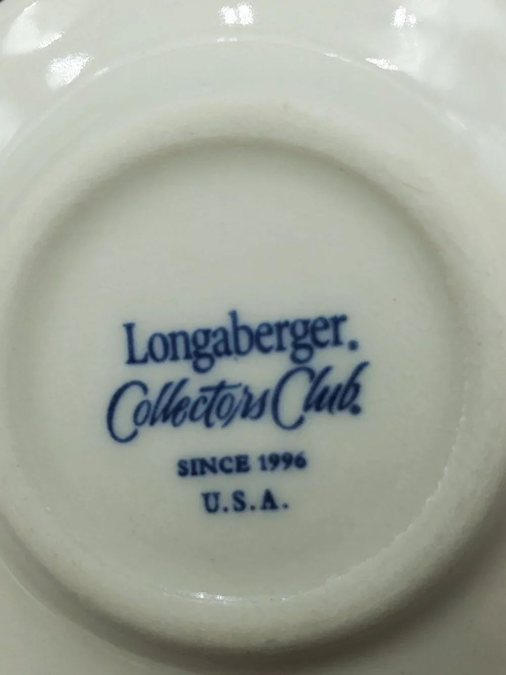 Longaberger Collectors Club Miniature Bread Plates Classic Blue Mini Plates